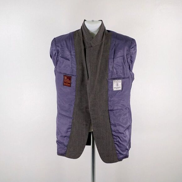 Hickey Freeman The Boardroom Wool Blend Beige Birdseye 2 Button Blazer 40R W/ Br - Picture 13 of 14